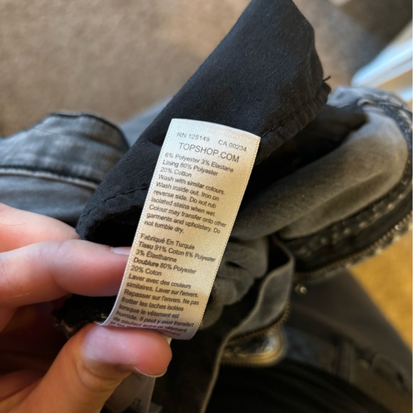 Topshop Jamie jeans light gray ripped - Picture 4 of 4